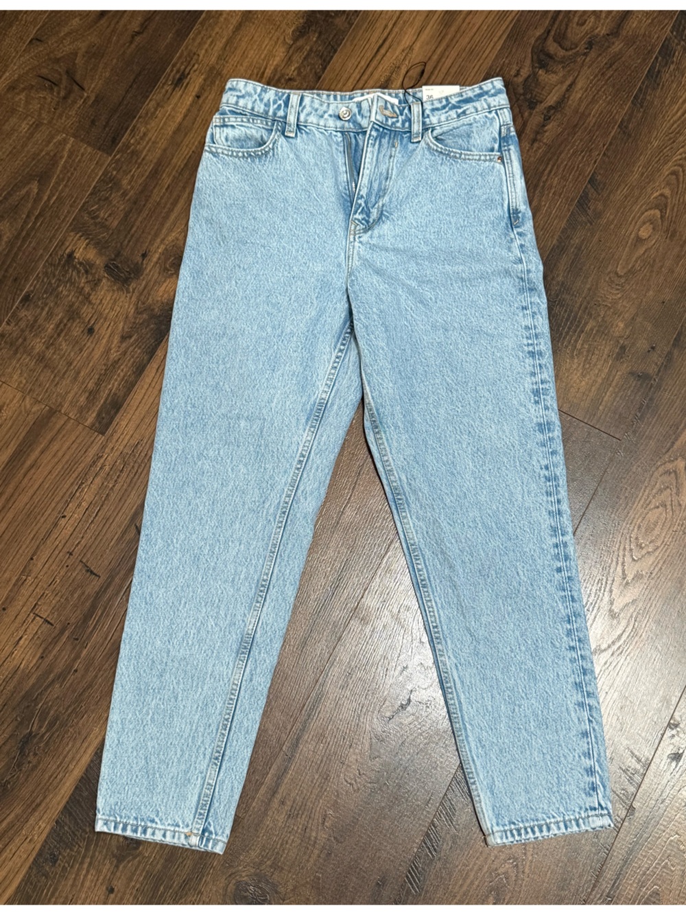 NWT Zara Mom Fit High Rise Ankle Jeans Size 4 Light Wash